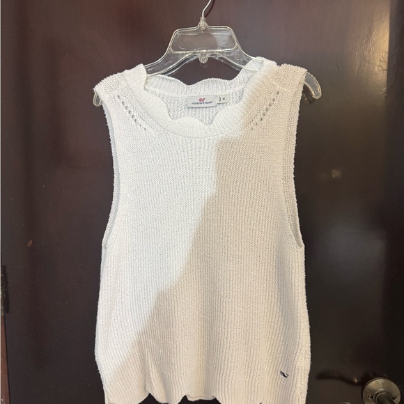 Vineyard Vines White Sleeveless Knit Top - Picture 1 of 4